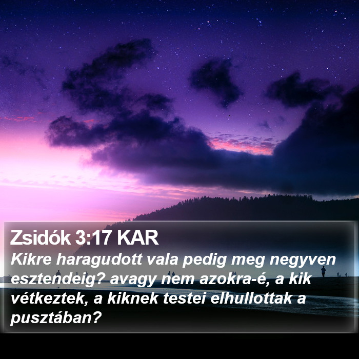 Zsidók 3:17 KAR Bible Study