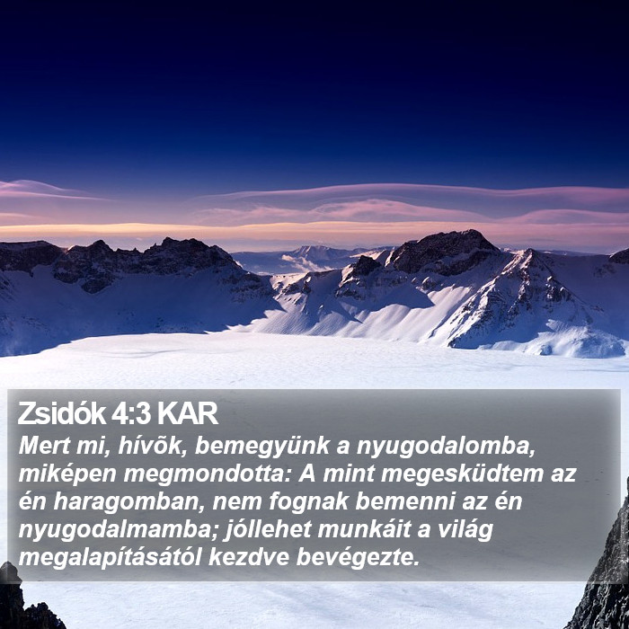 Zsidók 4:3 KAR Bible Study