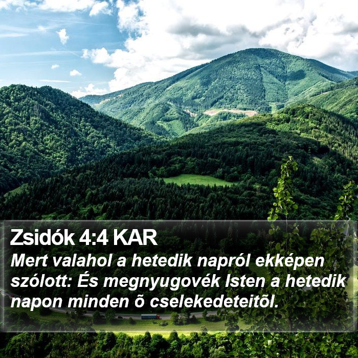 Zsidók 4:4 KAR Bible Study