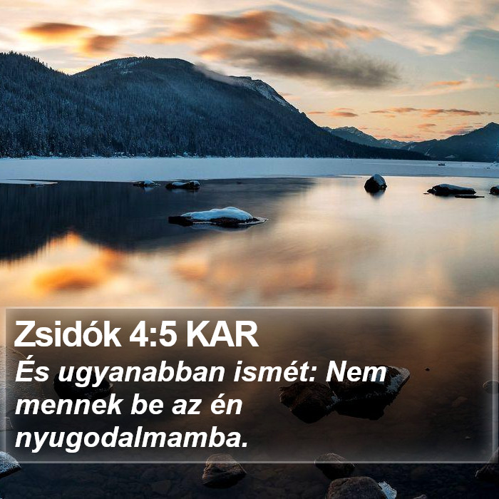 Zsidók 4:5 KAR Bible Study