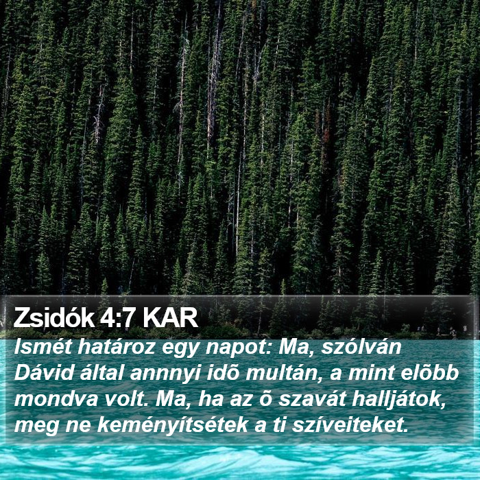 Zsidók 4:7 KAR Bible Study