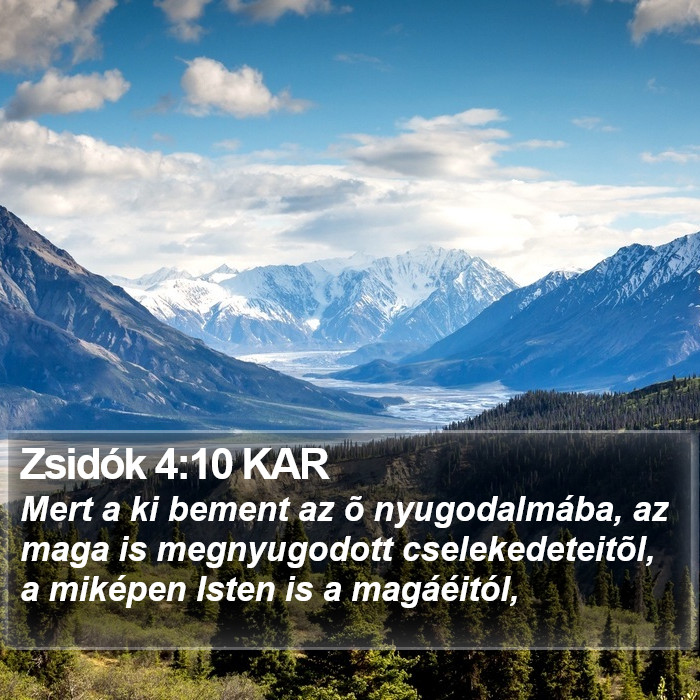 Zsidók 4:10 KAR Bible Study