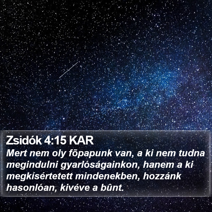 Zsidók 4:15 KAR Bible Study