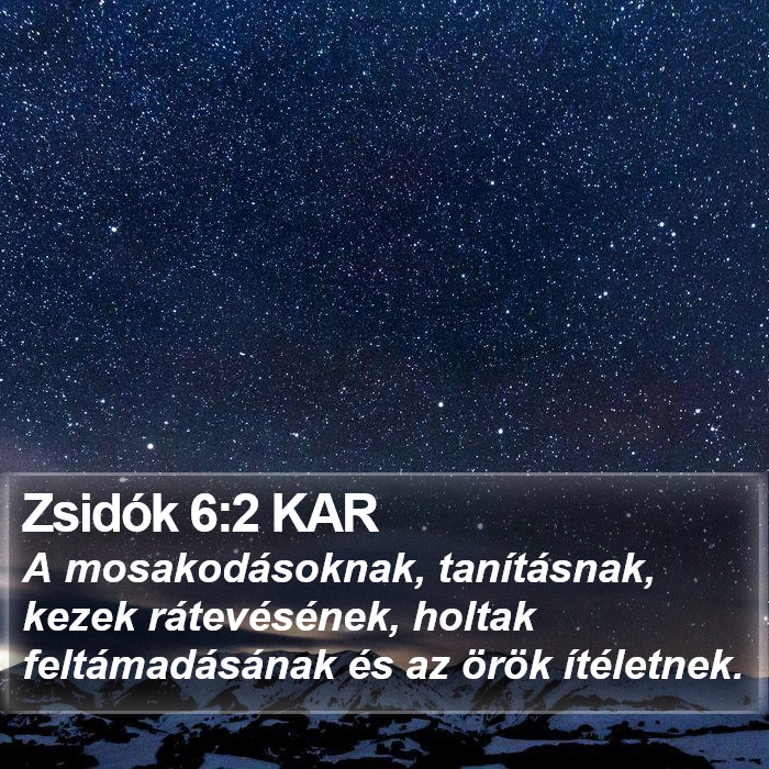 Zsidók 6:2 KAR Bible Study