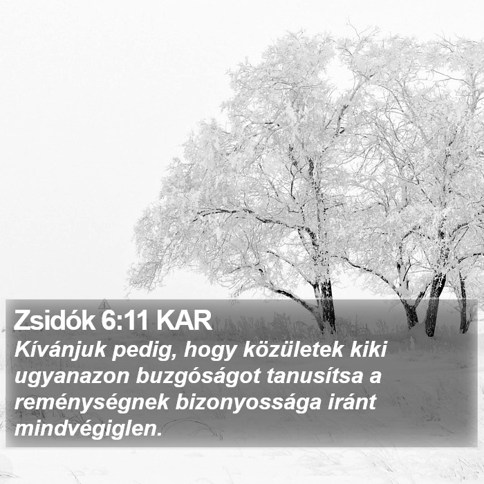 Zsidók 6:11 KAR Bible Study