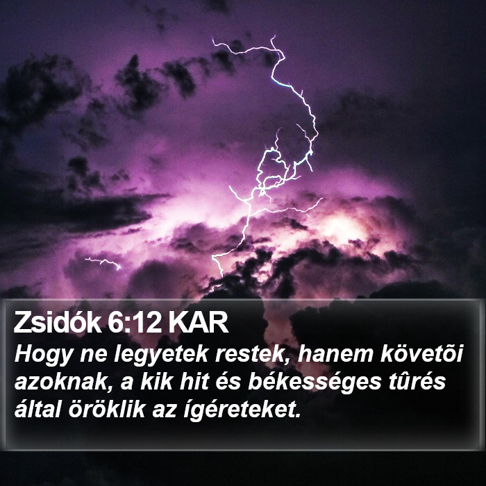 Zsidók 6:12 KAR Bible Study