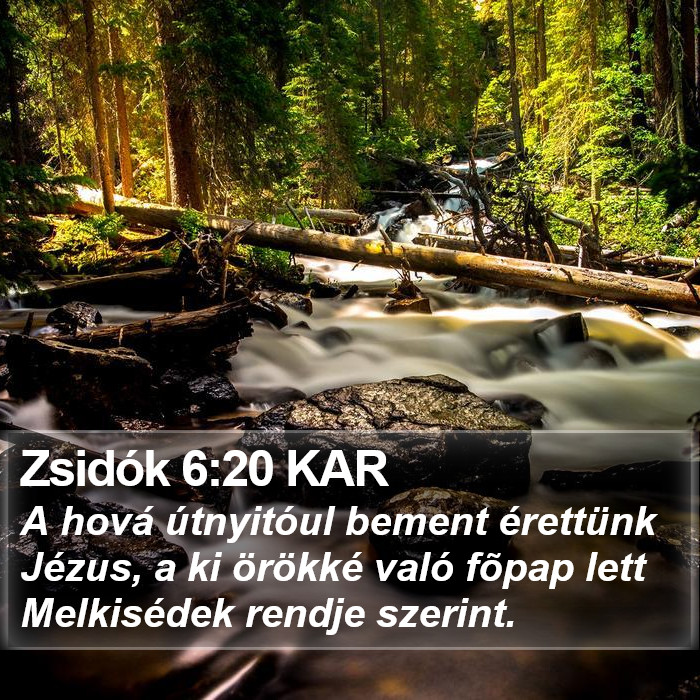 Zsidók 6:20 KAR Bible Study