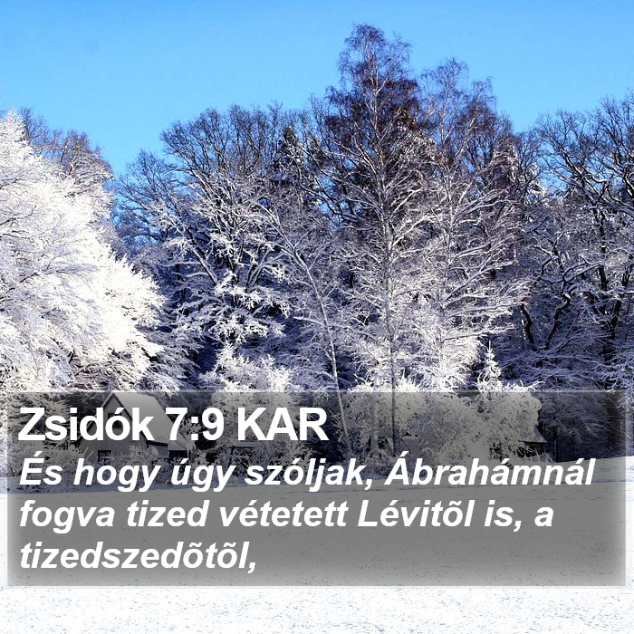 Zsidók 7:9 KAR Bible Study