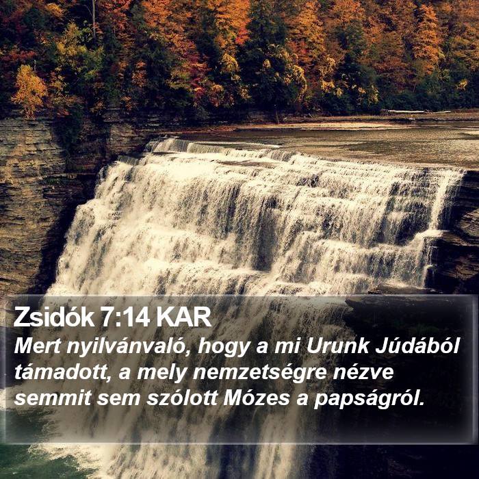 Zsidók 7:14 KAR Bible Study