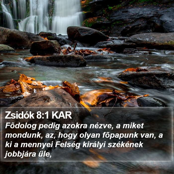 Zsidók 8:1 KAR Bible Study