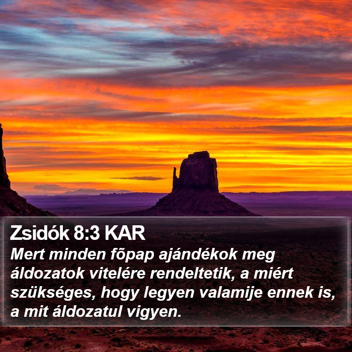 Zsidók 8:3 KAR Bible Study