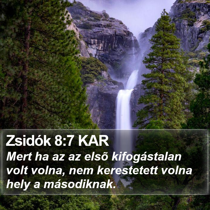 Zsidók 8:7 KAR Bible Study