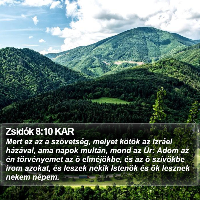 Zsidók 8:10 KAR Bible Study