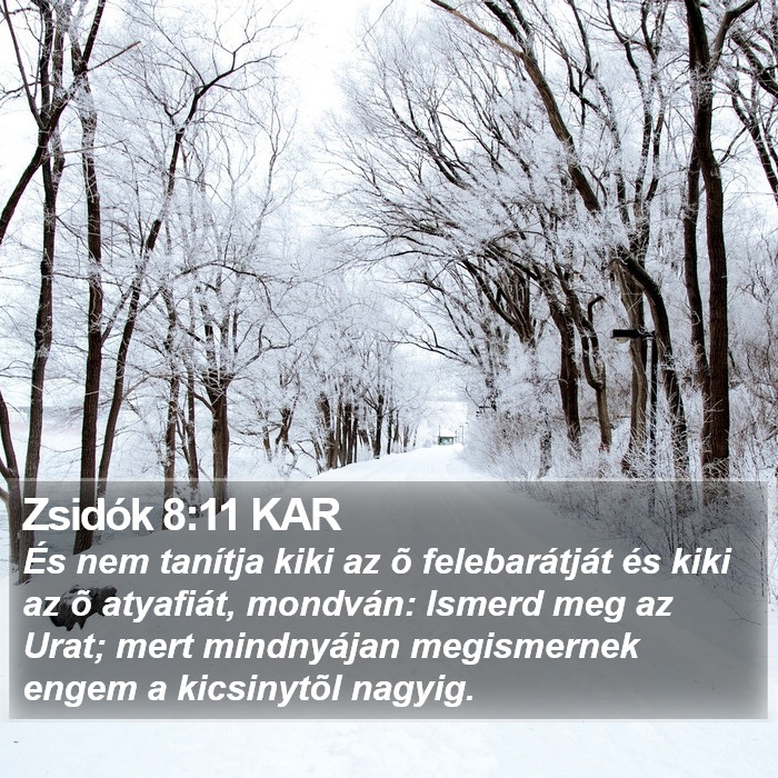 Zsidók 8:11 KAR Bible Study