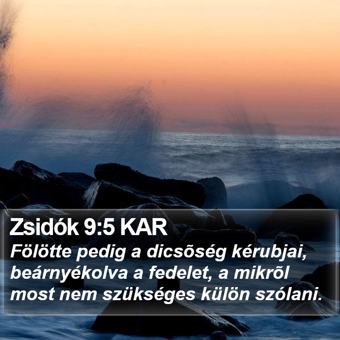 Zsidók 9:5 KAR Bible Study