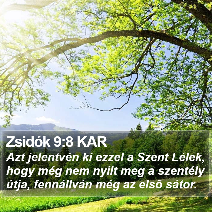 Zsidók 9:8 KAR Bible Study