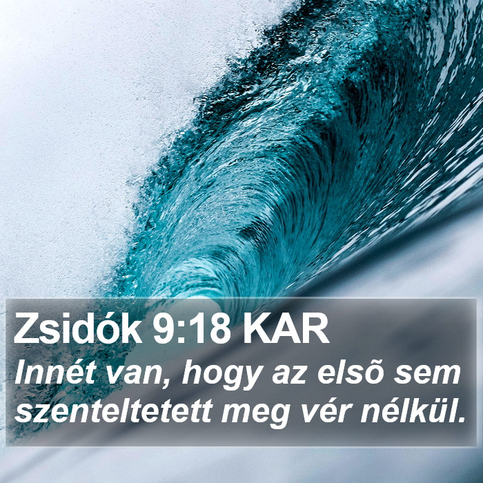 Zsidók 9:18 KAR Bible Study