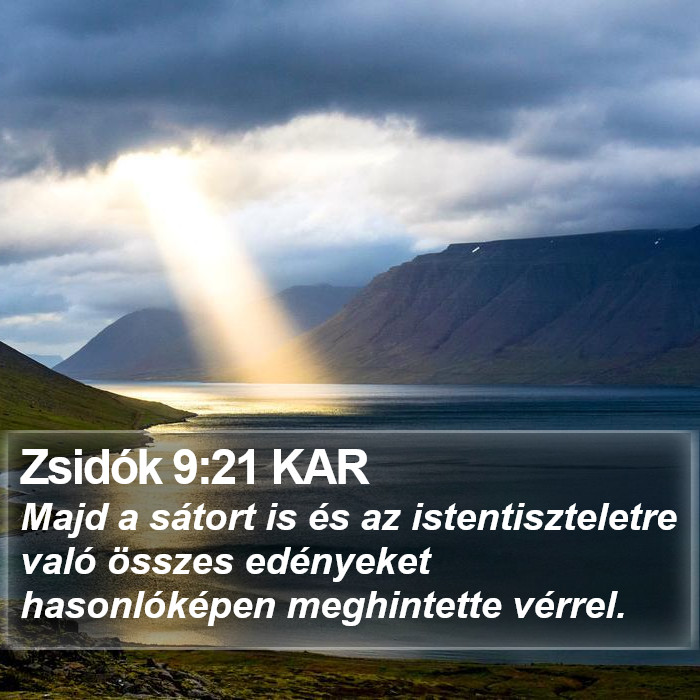 Zsidók 9:21 KAR Bible Study