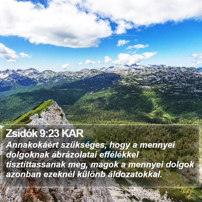 Zsidók 9:23 KAR Bible Study