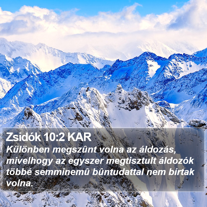 Zsidók 10:2 KAR Bible Study