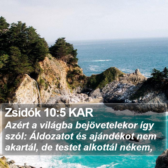 Zsidók 10:5 KAR Bible Study