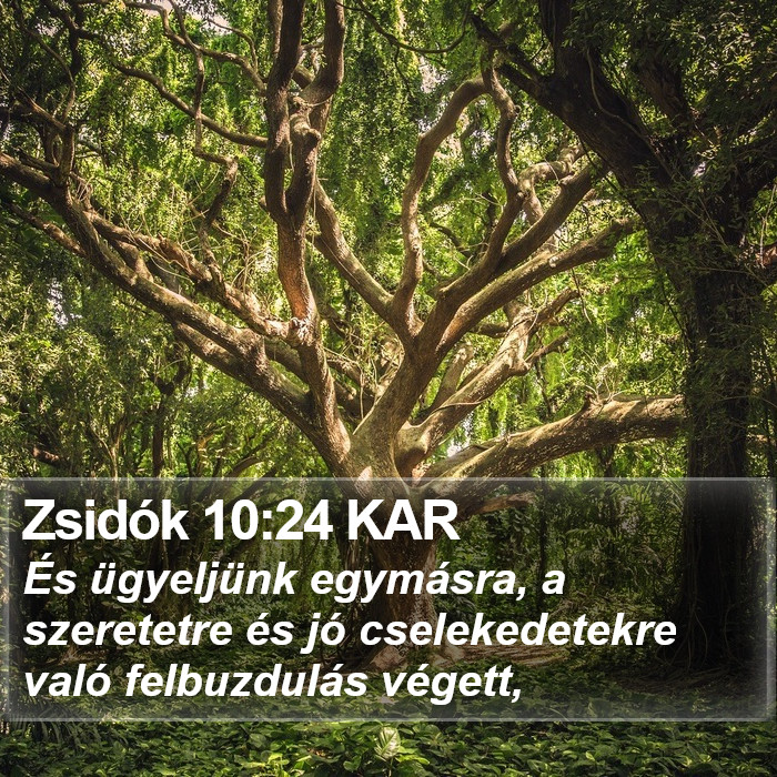 Zsidók 10:24 KAR Bible Study