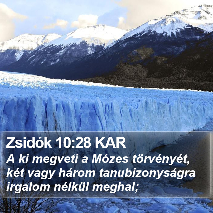 Zsidók 10:28 KAR Bible Study