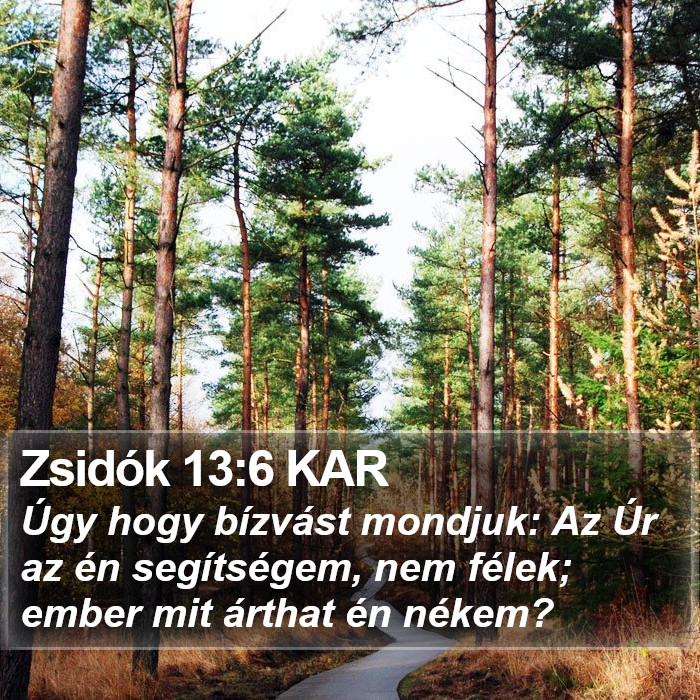 Zsidók 13:6 KAR Bible Study