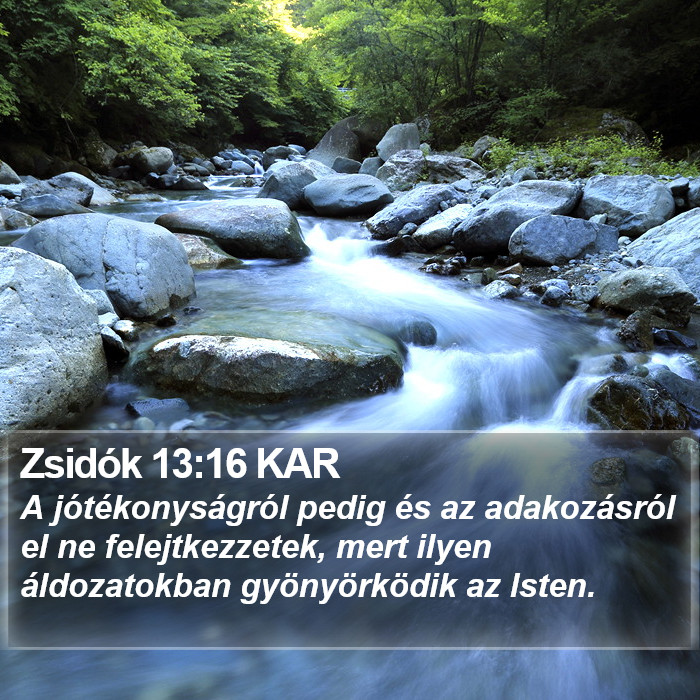 Zsidók 13:16 KAR Bible Study