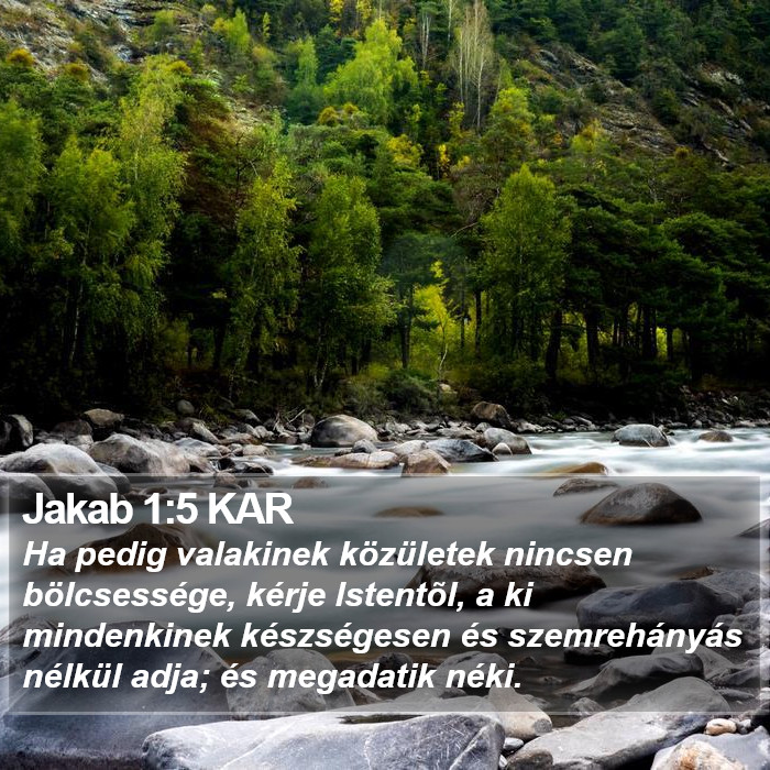 Jakab 1:5 KAR Bible Study