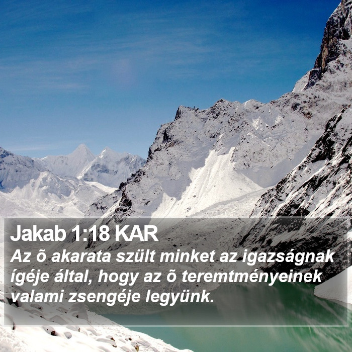 Jakab 1:18 KAR Bible Study