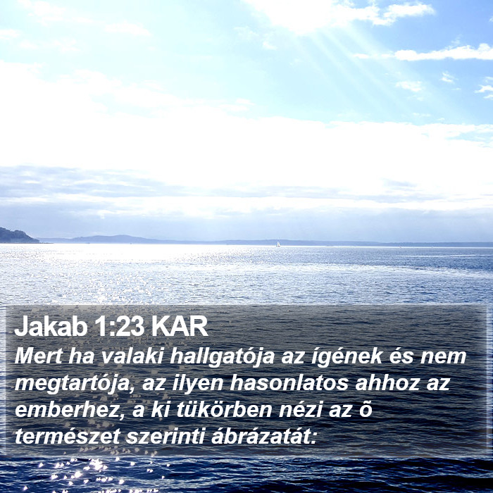 Jakab 1:23 KAR Bible Study