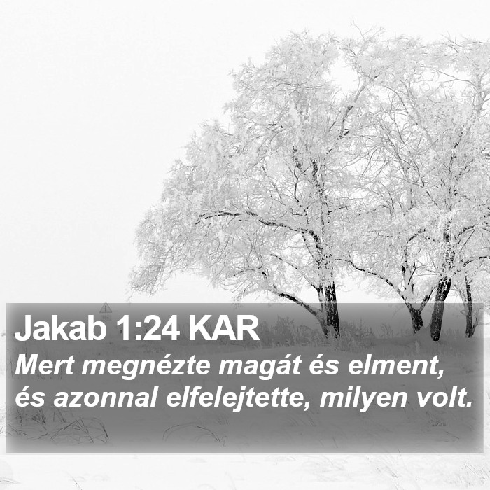 Jakab 1:24 KAR Bible Study