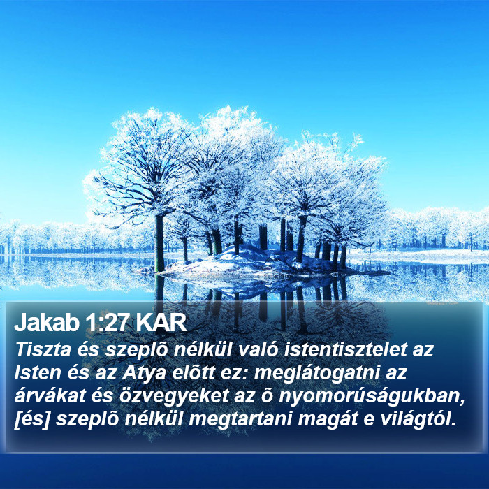 Jakab 1:27 KAR Bible Study