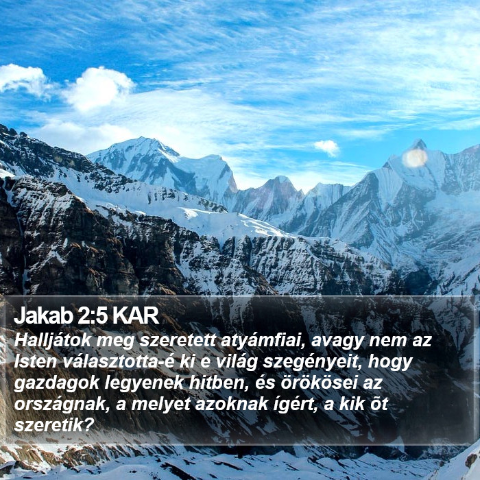 Jakab 2:5 KAR Bible Study