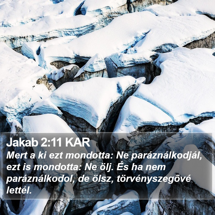 Jakab 2:11 KAR Bible Study