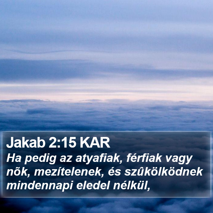 Jakab 2:15 KAR Bible Study