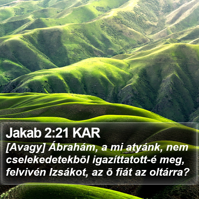 Jakab 2:21 KAR Bible Study