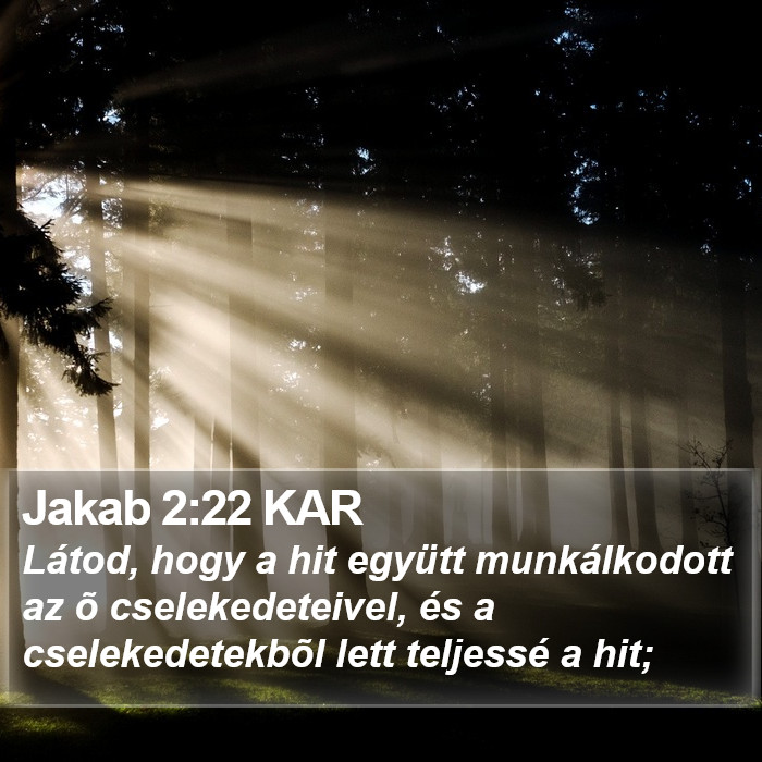 Jakab 2:22 KAR Bible Study