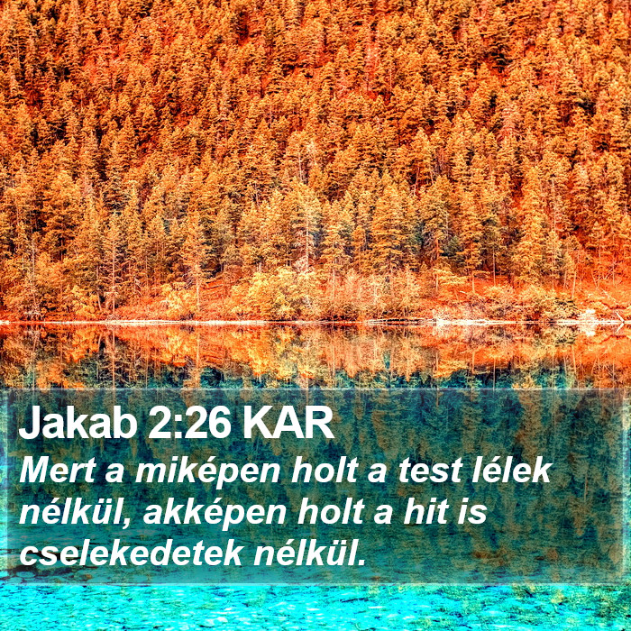 Jakab 2:26 KAR Bible Study