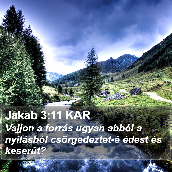 Jakab 3:11 KAR Bible Study