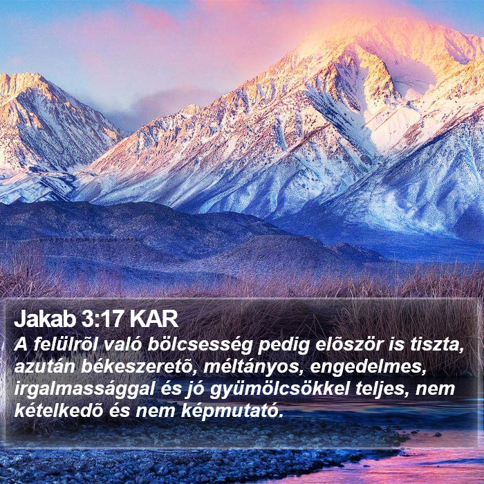 Jakab 3:17 KAR Bible Study