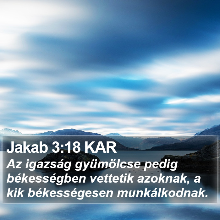 Jakab 3:18 KAR Bible Study