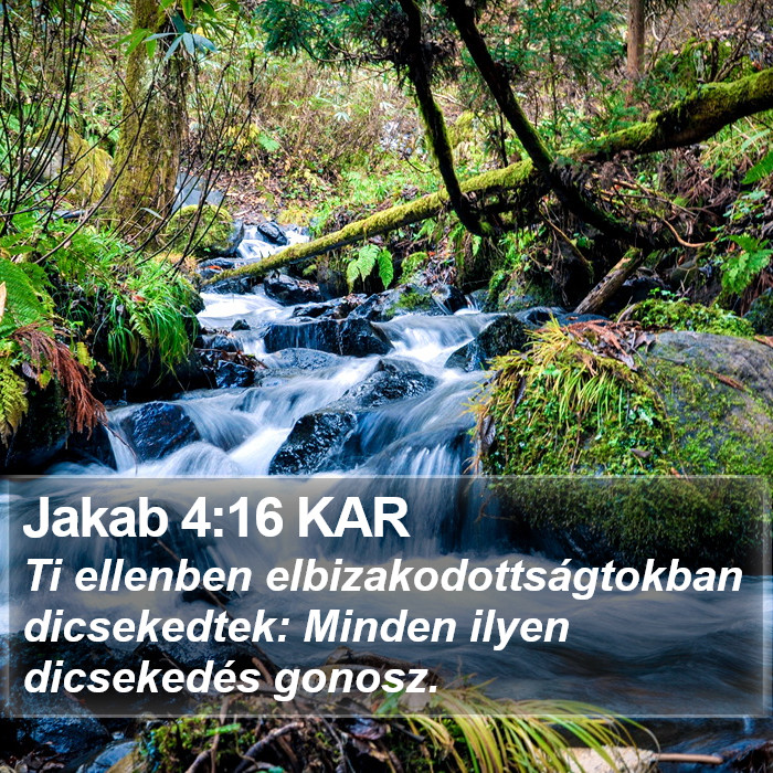 Jakab 4:16 KAR Bible Study