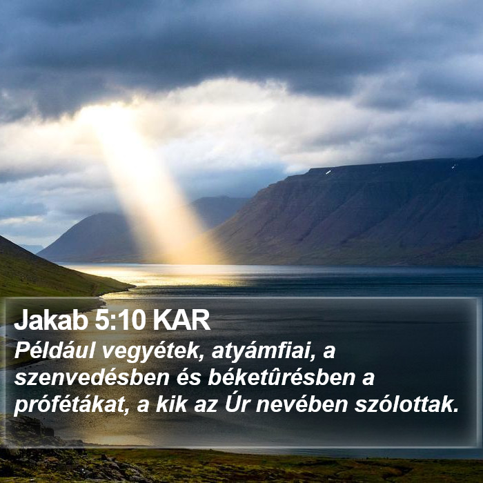 Jakab 5:10 KAR Bible Study