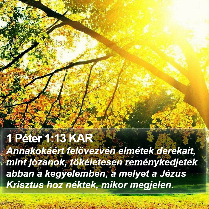 1 Péter 1:13 KAR Bible Study