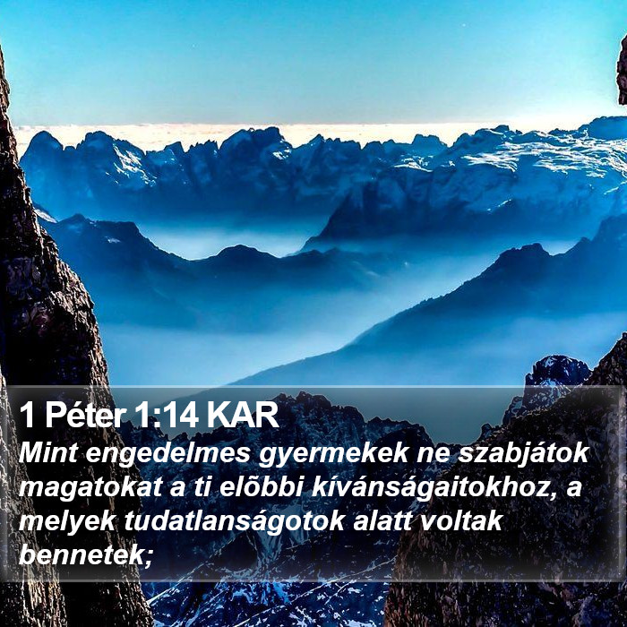 1 Péter 1:14 KAR Bible Study