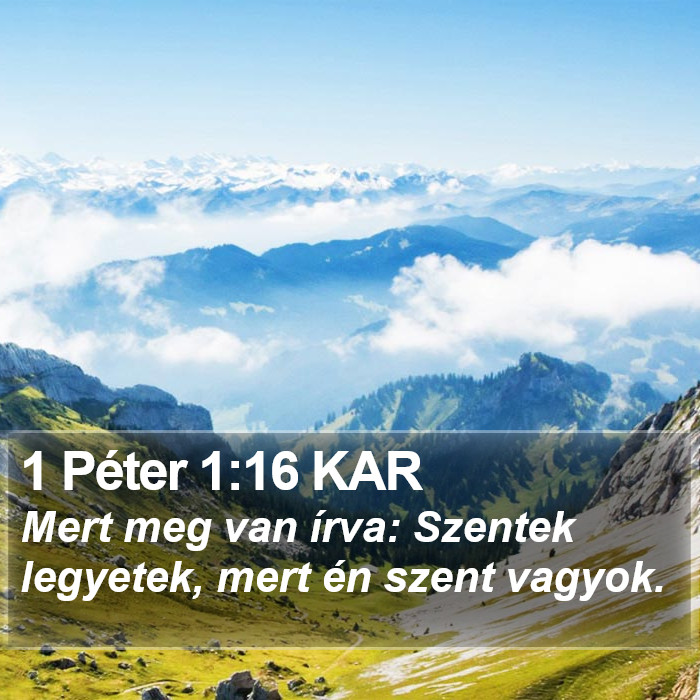 1 Péter 1:16 KAR Bible Study