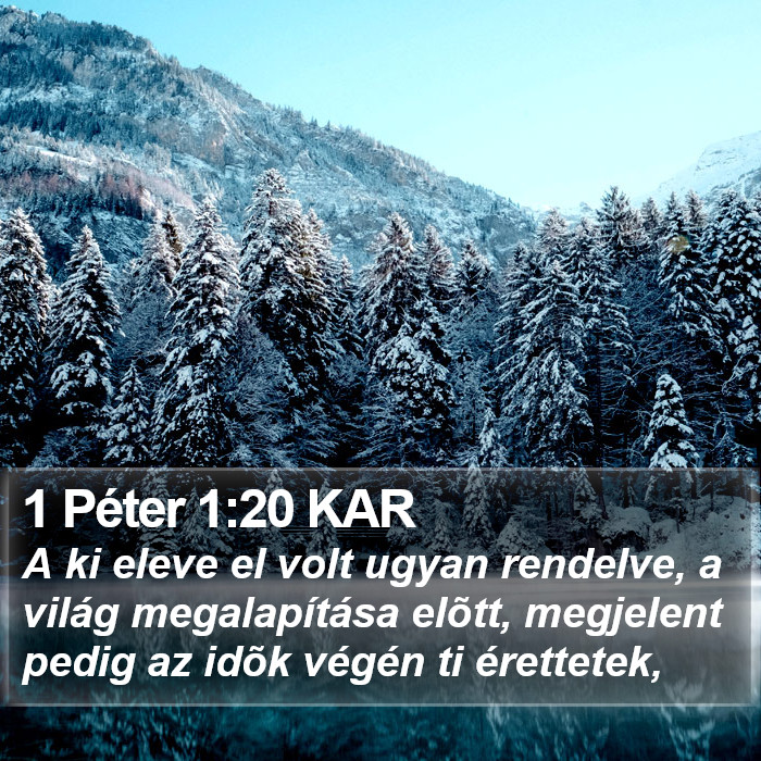 1 Péter 1:20 KAR Bible Study