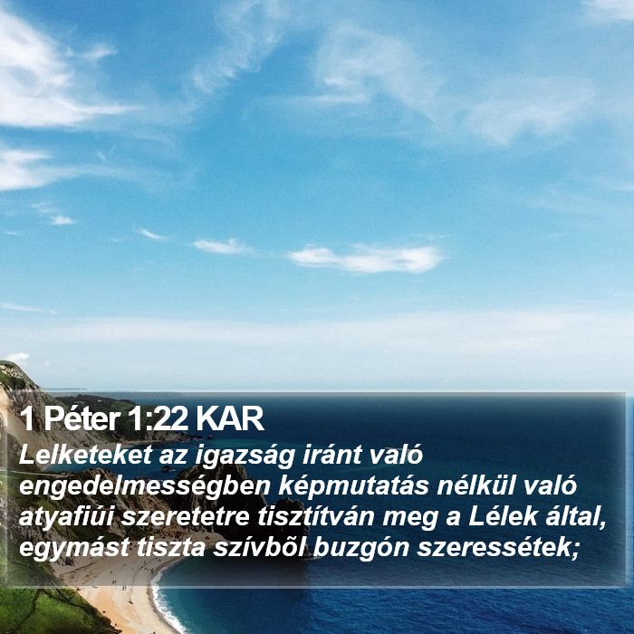 1 Péter 1:22 KAR Bible Study